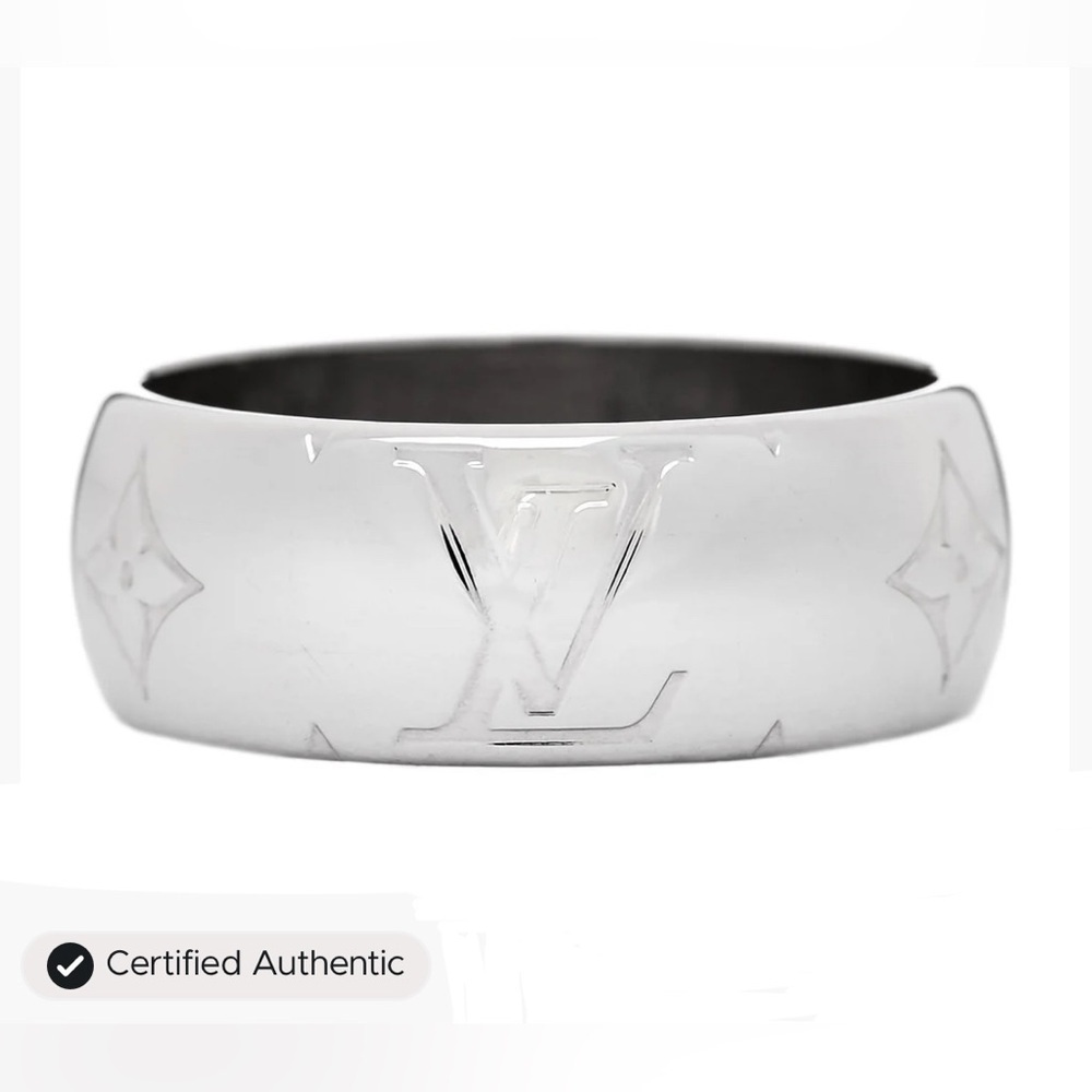 Louis Vuitton Zamac Palladium Monogram Ring in Silver